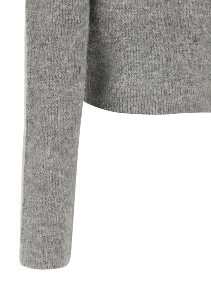 Self-Portrait Gray Polyester Cardigan