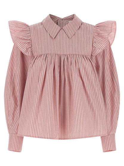 Ganni Multicolor Organic Cotton Blouse