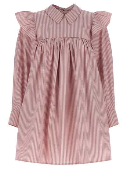 Ganni Multicolor Organic Cotton Short Dress