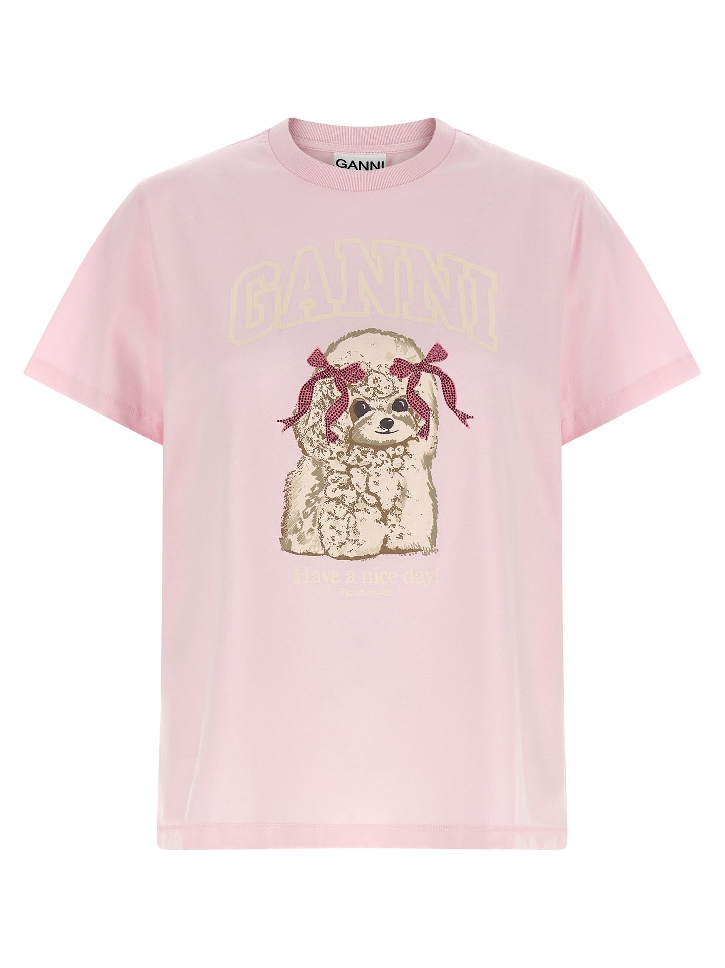 Ganni Multicolor Organic Cotton T-Shirt