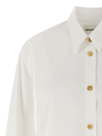 Khaite White Cotton Blouse