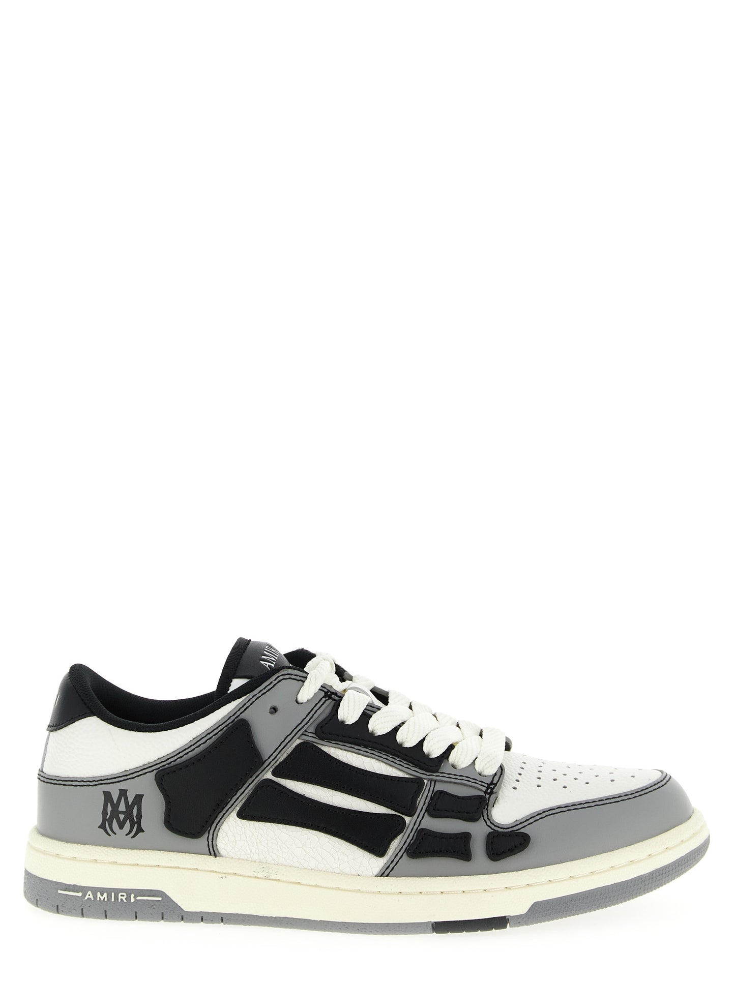 Amiri Gray Cowhide Low Top Sneakers