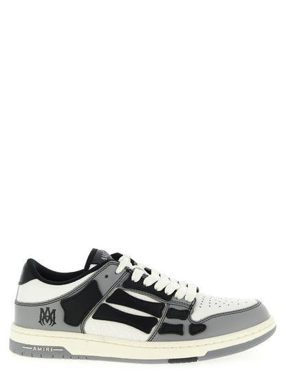 Amiri Gray Cowhide Low Top Sneakers