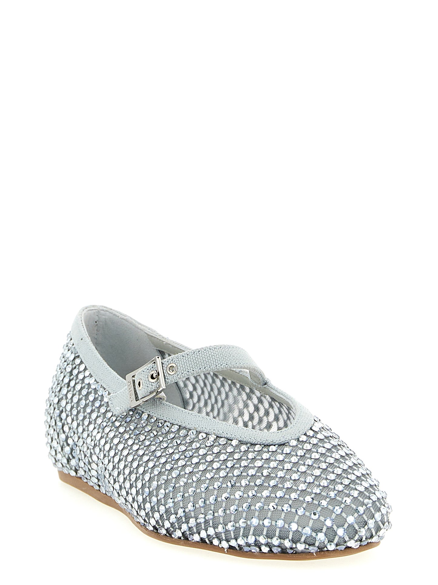 LE SILLA Silver Polyamide Ballet Flats