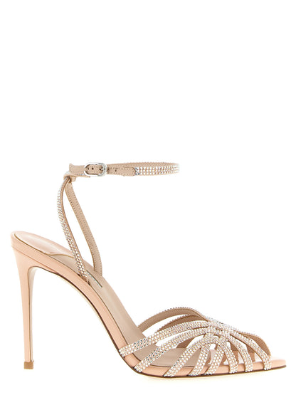 LE SILLA Multicolor Goatskin Stiletto Heel Sandals