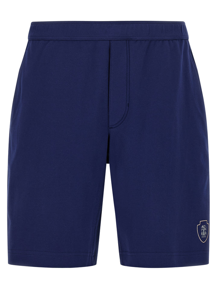Brunello Cucinelli Blue Cotton Bermuda Shorts