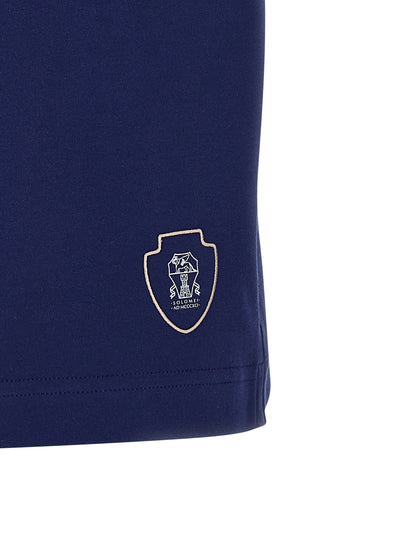 Brunello Cucinelli Blue Cotton Bermuda Shorts