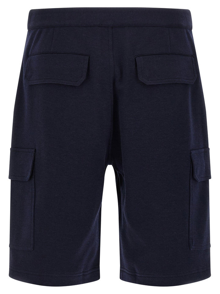Brunello Cucinelli Blue Cotton Bermuda Shorts