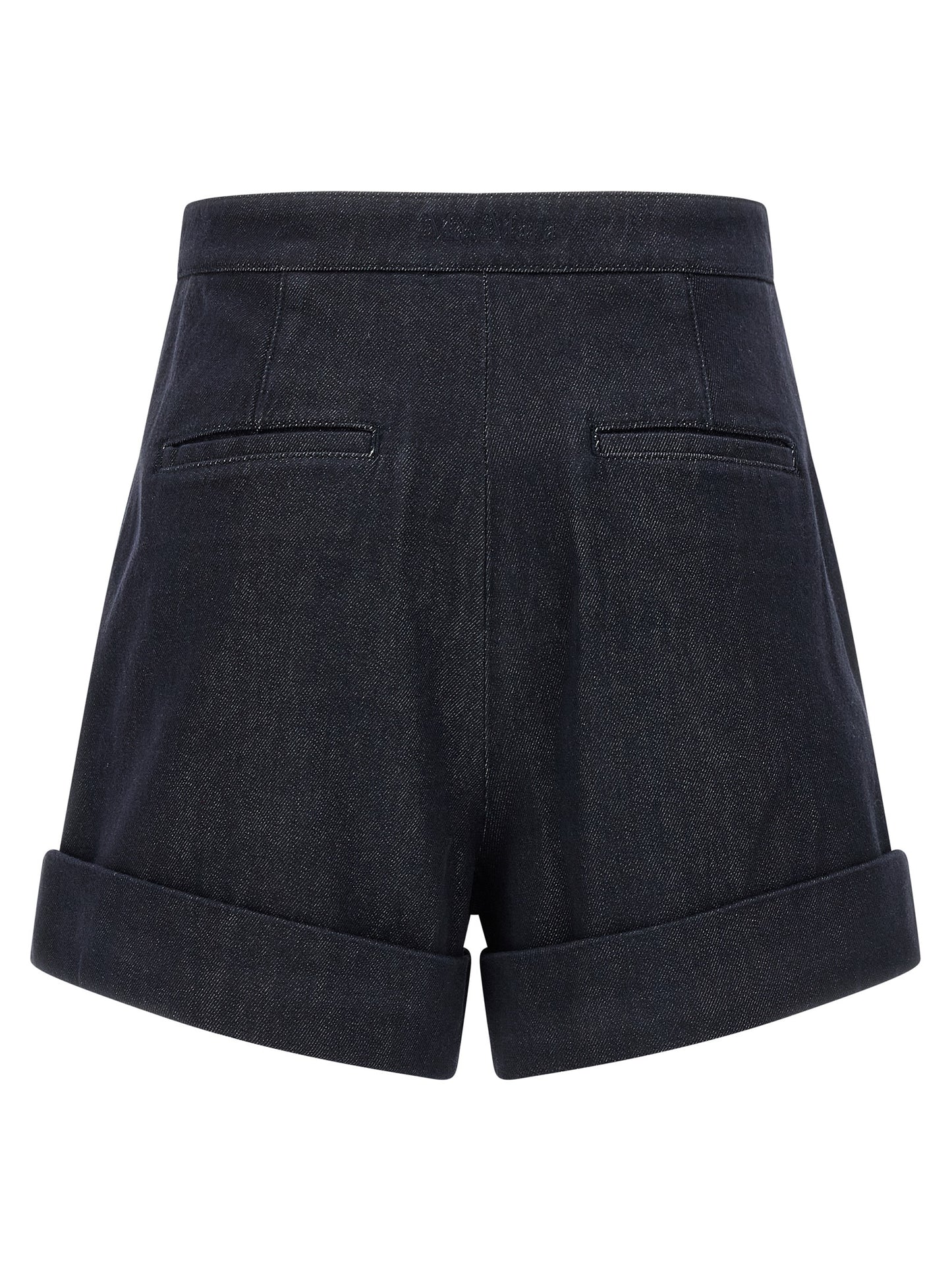 Max Mara Blue Cotton Bermuda Shorts
