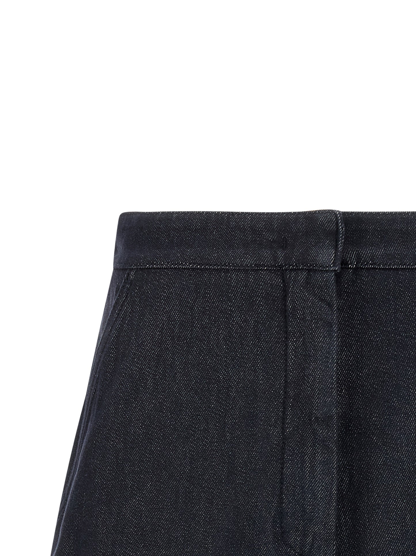 Max Mara Blue Cotton Bermuda Shorts