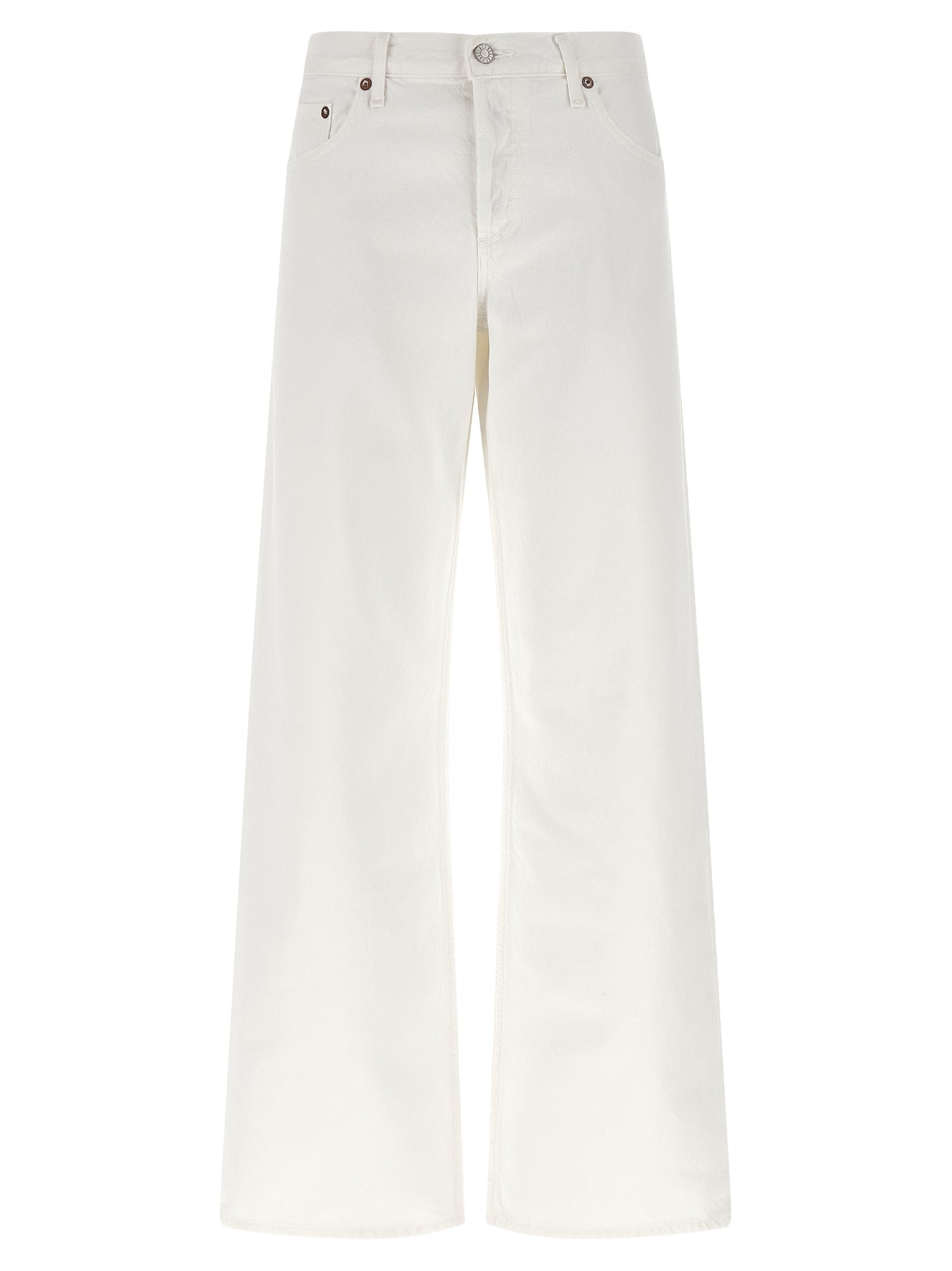 Agolde White Cotton Jeans Denim
