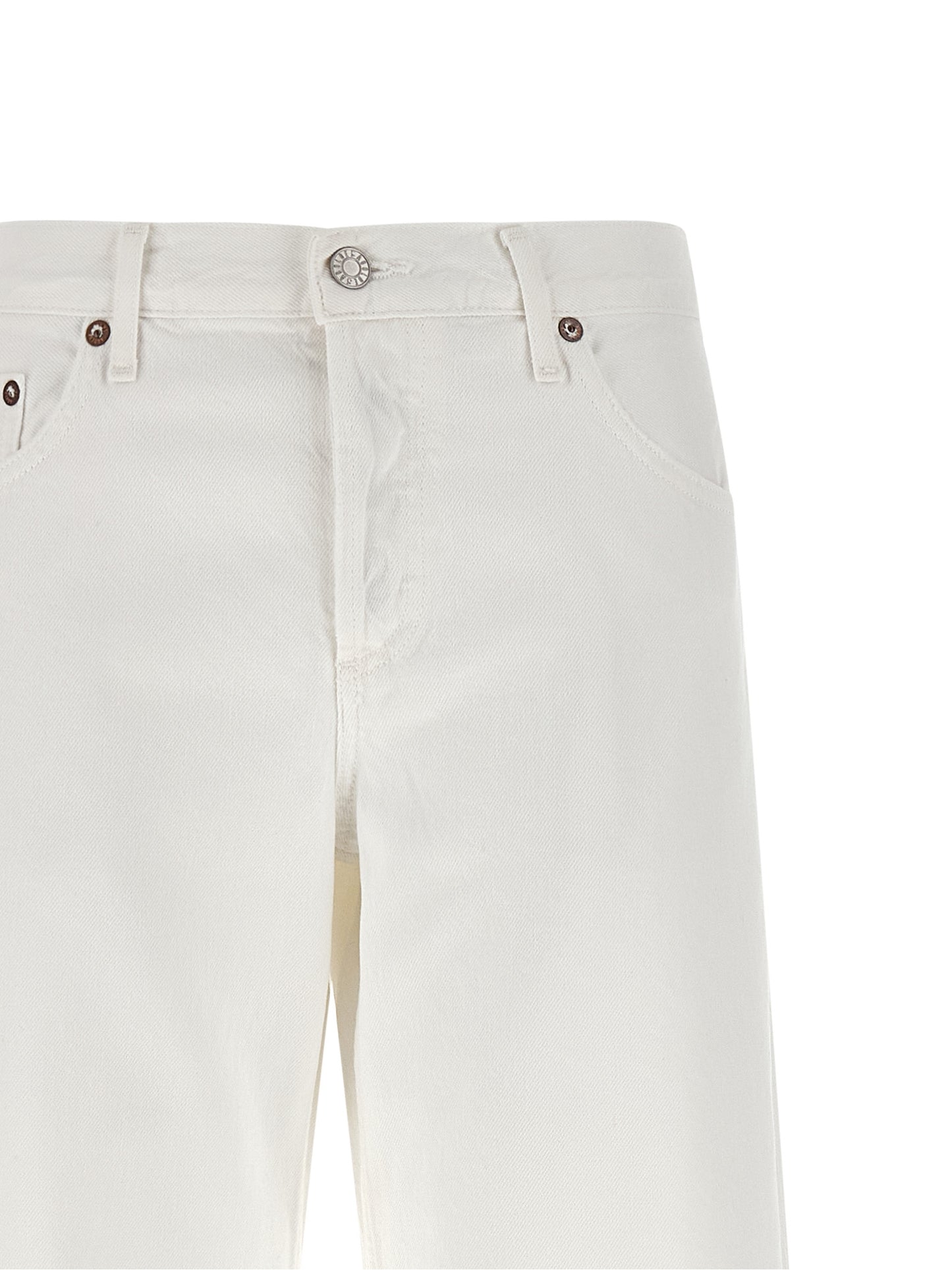 Agolde White Cotton Jeans Denim