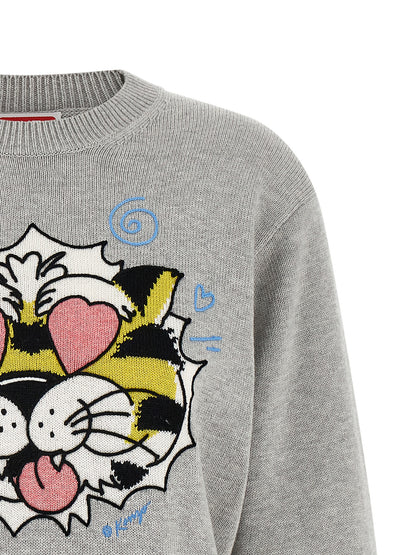Kenzo Gray Wool Cardigan