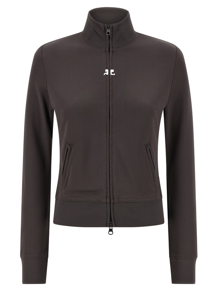 Courrèges Gray Polyester Sweatshirt