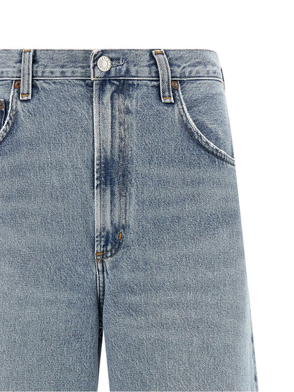 Agolde Blue Cotton Tapered Jeans