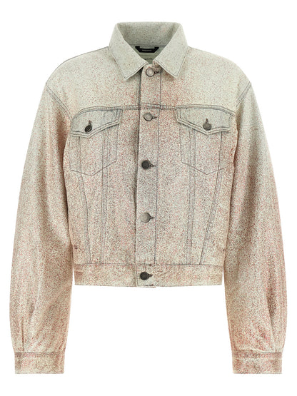 Haikure Gray Cotton Denim Jacket