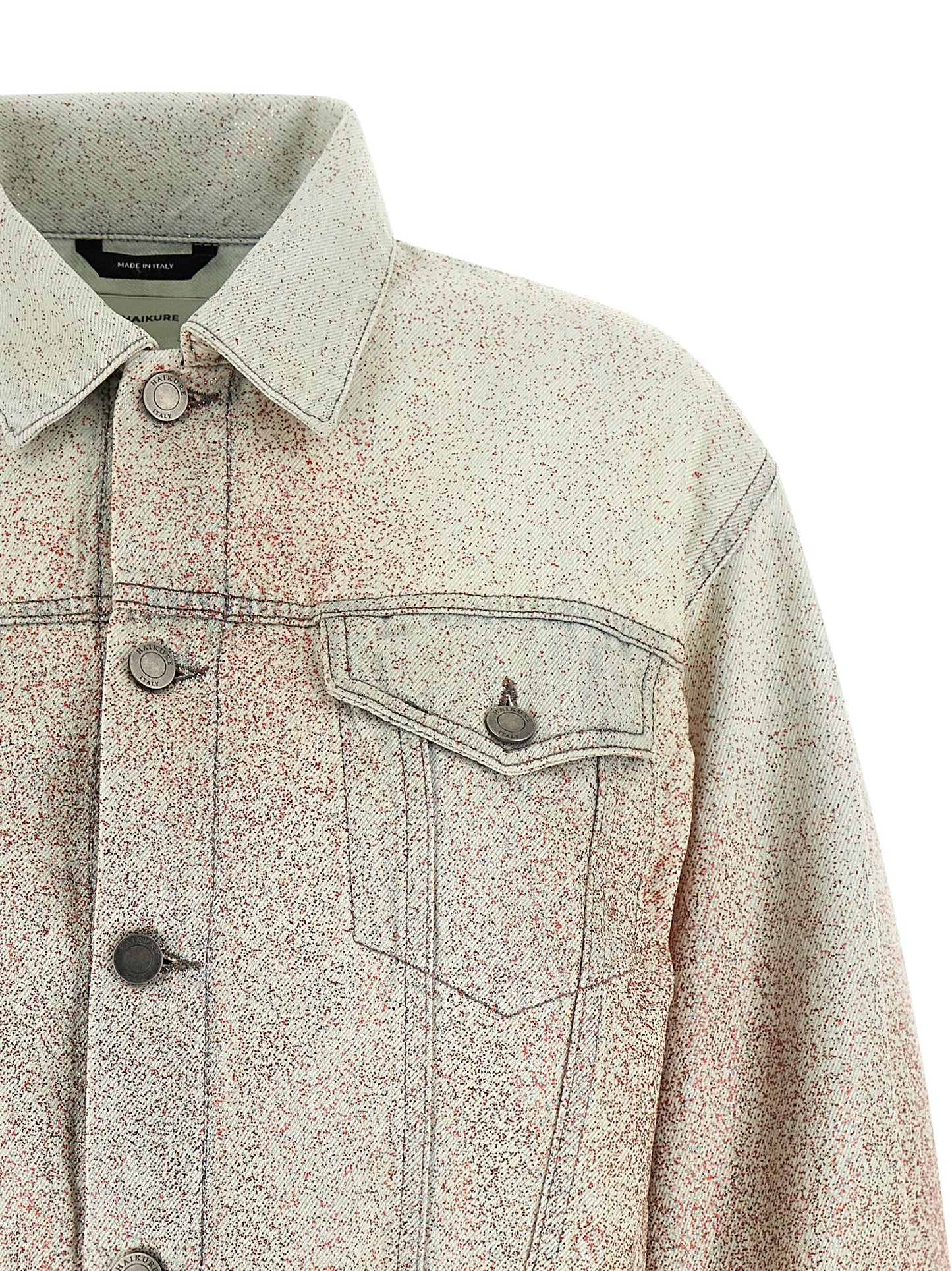 Haikure Gray Cotton Denim Jacket
