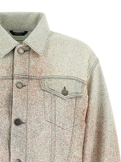 Haikure Gray Cotton Denim Jacket