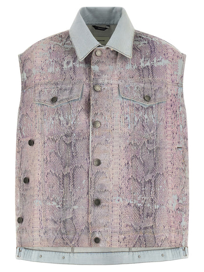 Haikure Multicolor Polyester Sleeveless Jacket