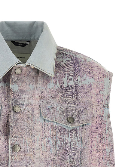 Haikure Multicolor Polyester Sleeveless Jacket