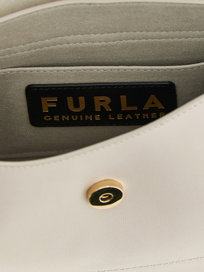 Furla Beige Calfskin Shoulder Bag