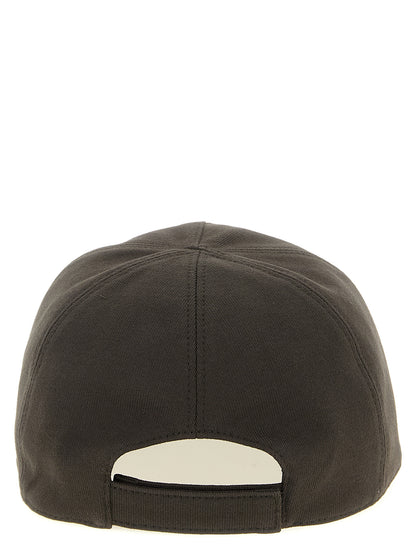 Rick Owens Brown Cotton Cap (Baseball Hat)