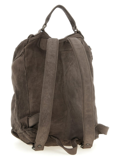 GIORGIO BRATO Brown Lamb Leather Backpack