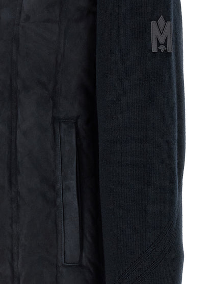 Mackage Blue Virgin Wool Full-Length Jacket