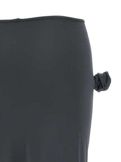 Coperni Gray Polyamide Midi Skirt