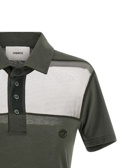Coperni Bicolor Cotton Polo Shirt