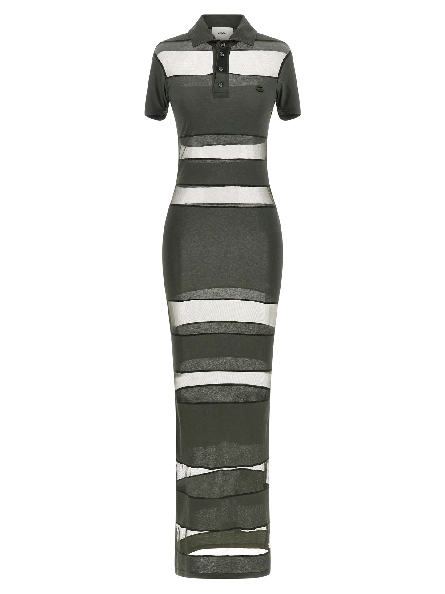 Coperni Bicolor Cotton Long Dress