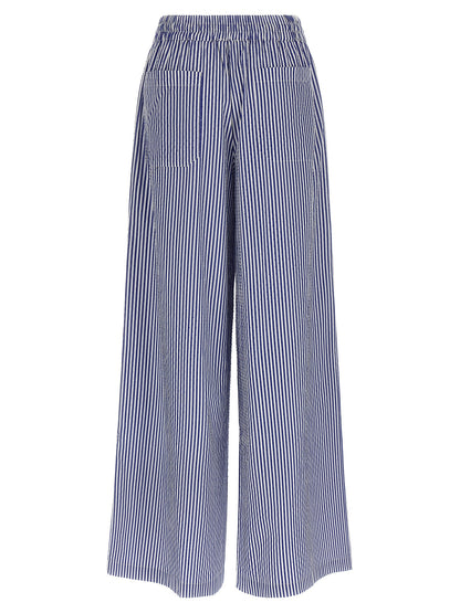 P.A.R.O.S.H. Blue Cotton Casual Pants