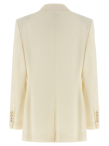 Dolce & Gabbana White Virgin Wool Blazer