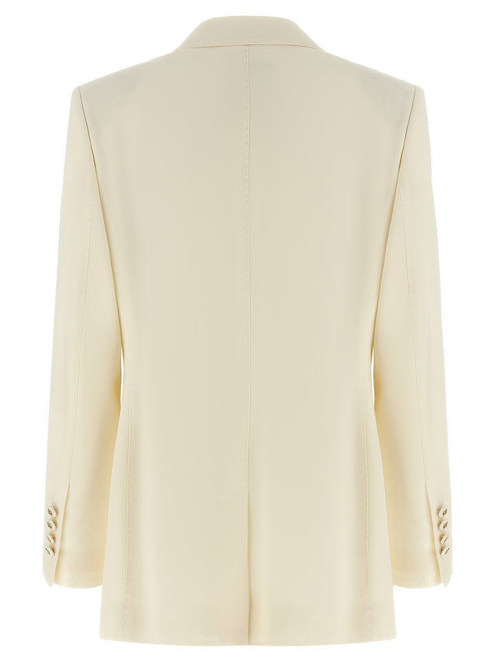 Dolce & Gabbana White Virgin Wool Blazer