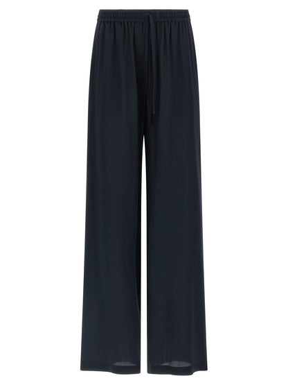 P.A.R.O.S.H. Blue Silk Casual Pants