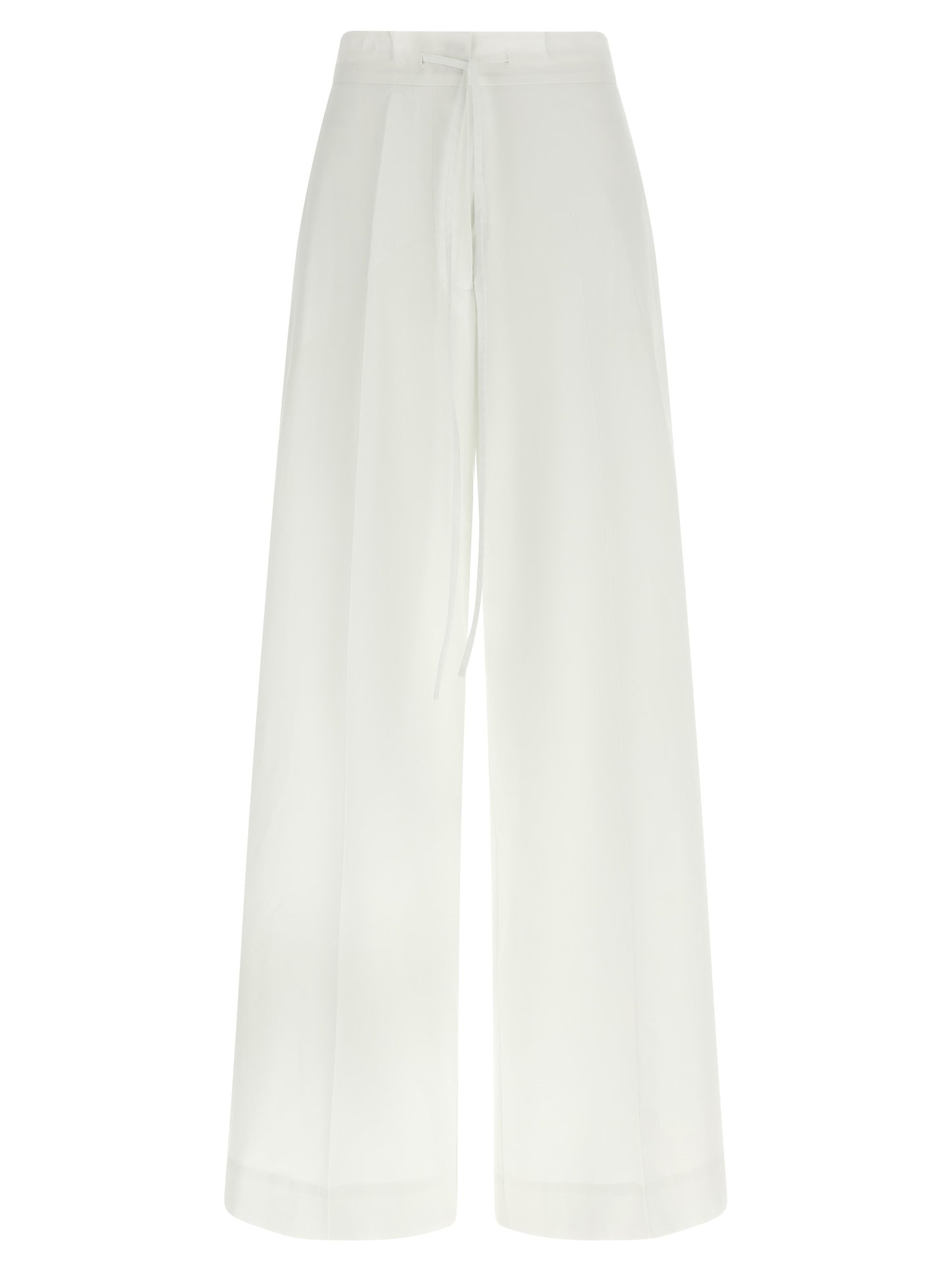 P.A.R.O.S.H. White Cotton Casual Pants