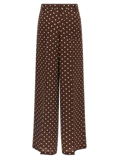 P.A.R.O.S.H. Brown Silk Casual Pants