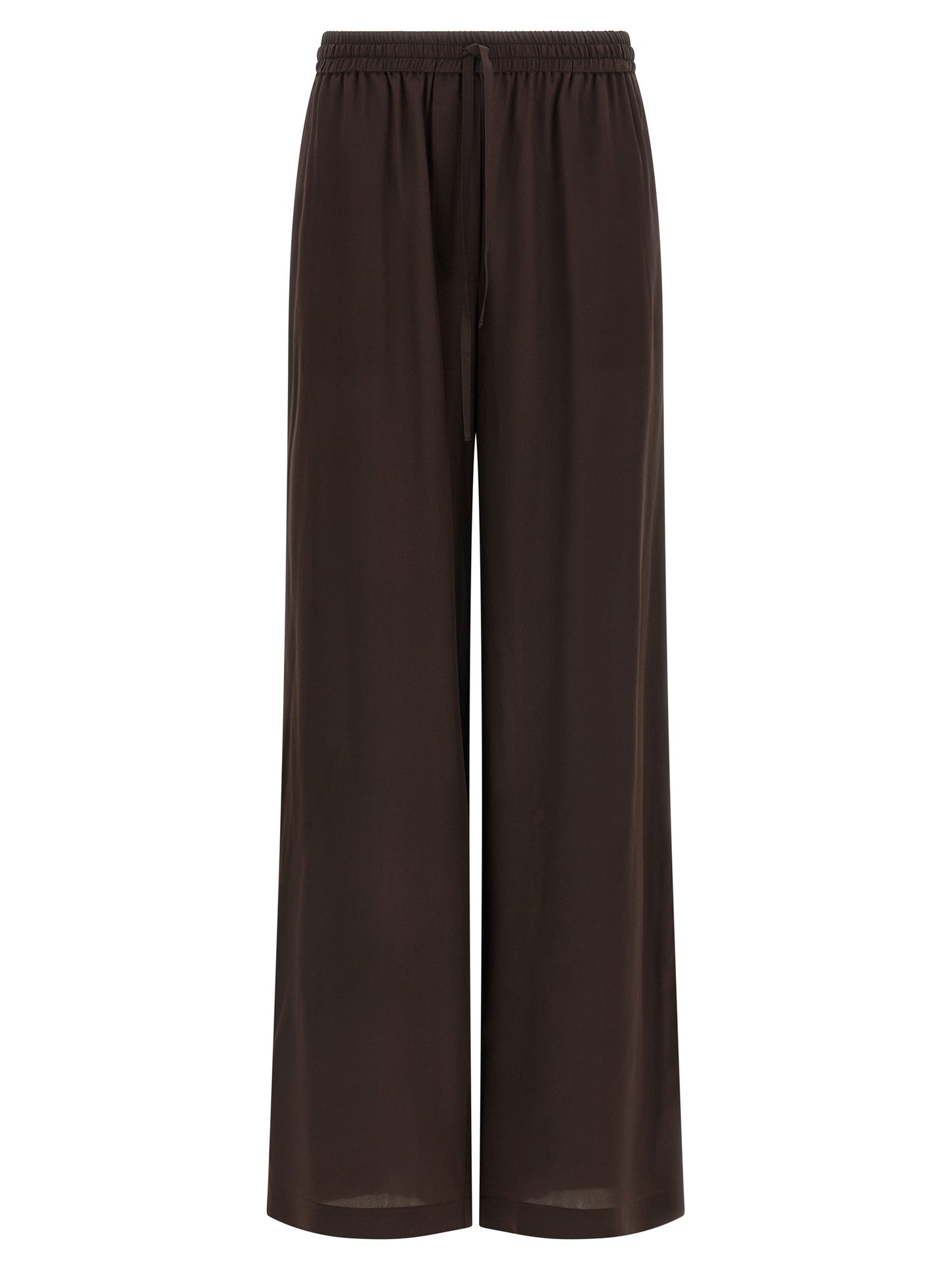 P.A.R.O.S.H. Brown Silk Casual Pants