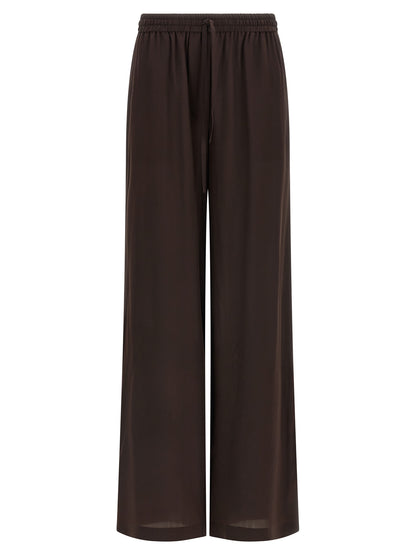 P.A.R.O.S.H. Brown Silk Casual Pants