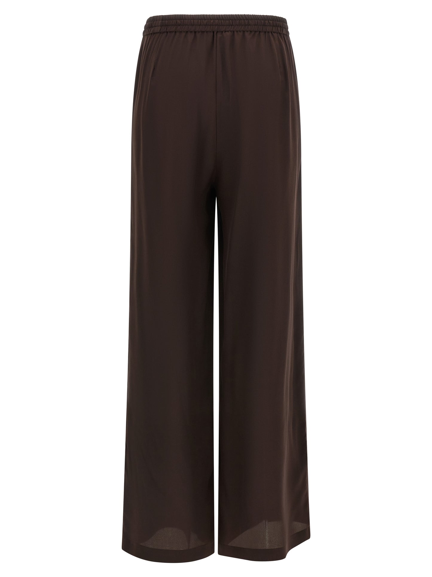 P.A.R.O.S.H. Brown Silk Casual Pants