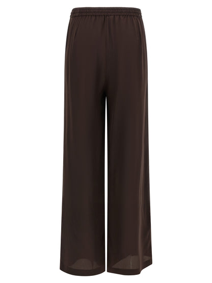 P.A.R.O.S.H. Brown Silk Casual Pants