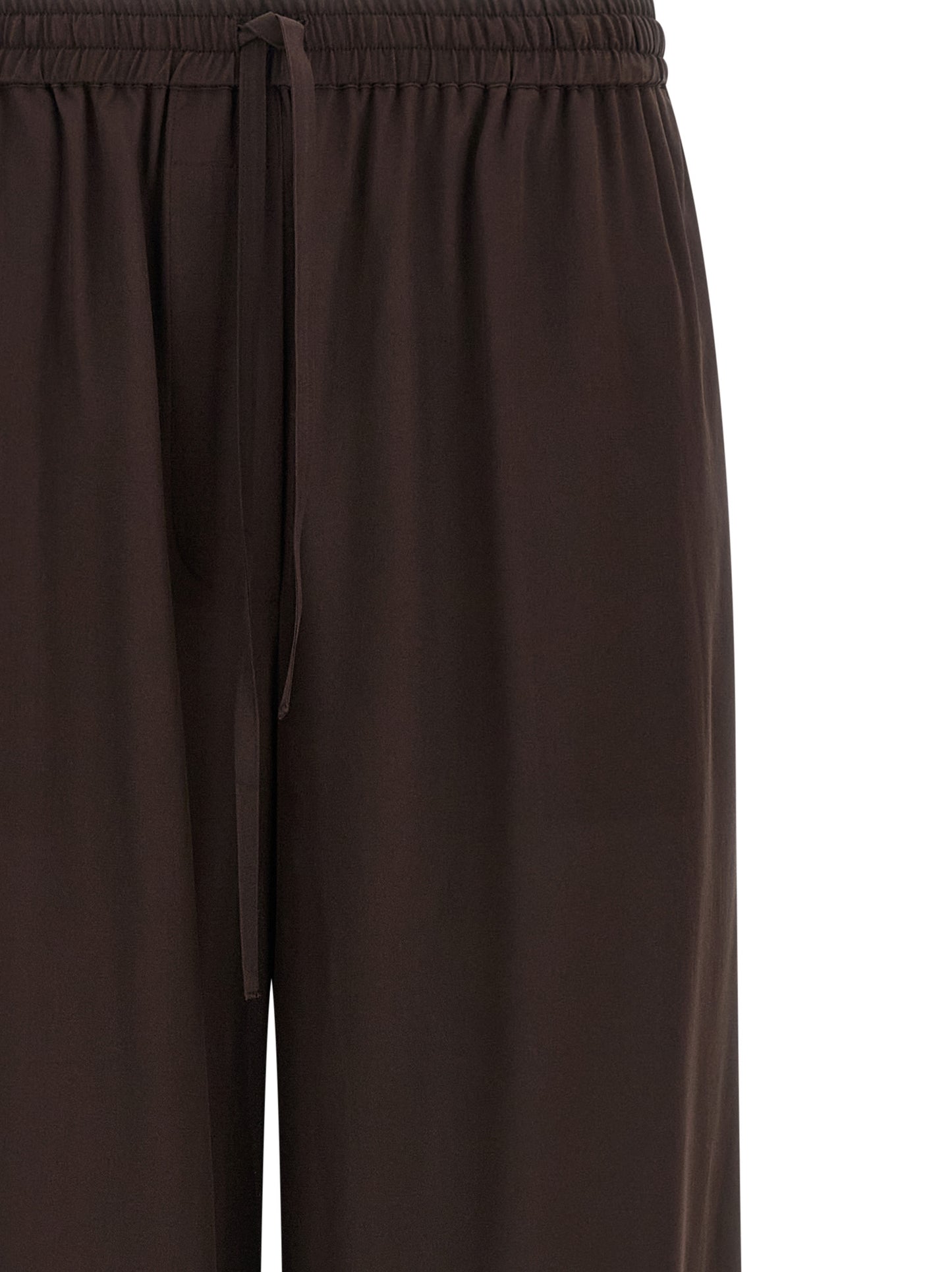 P.A.R.O.S.H. Brown Silk Casual Pants