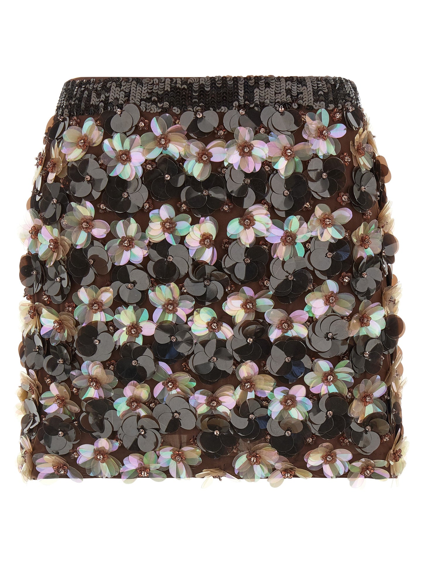 P.A.R.O.S.H. Brown Polyamide Long Skirt