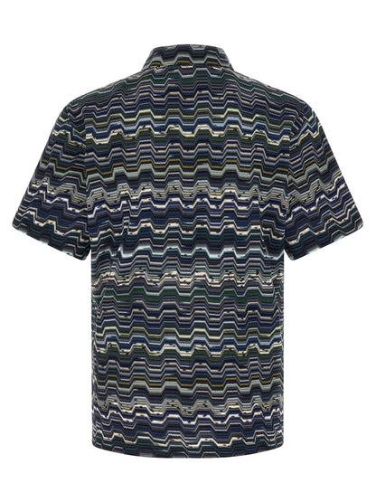 Missoni Blue Cotton Polo Shirt