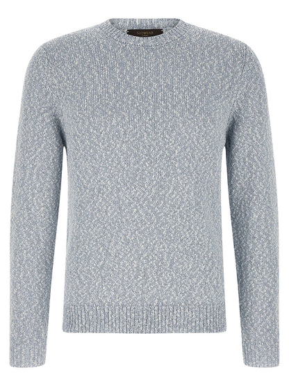 ZANONE Blue Cotton Cardigan