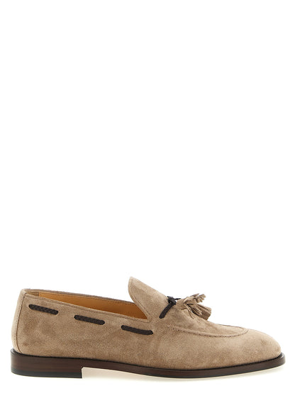 Brunello Cucinelli Brown Calfskin Slip-On Loafers