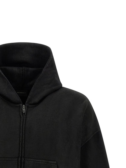 Balenciaga Black Cotton Sweatshirt
