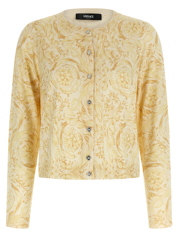 Versace Bicolor Silk Cardigan