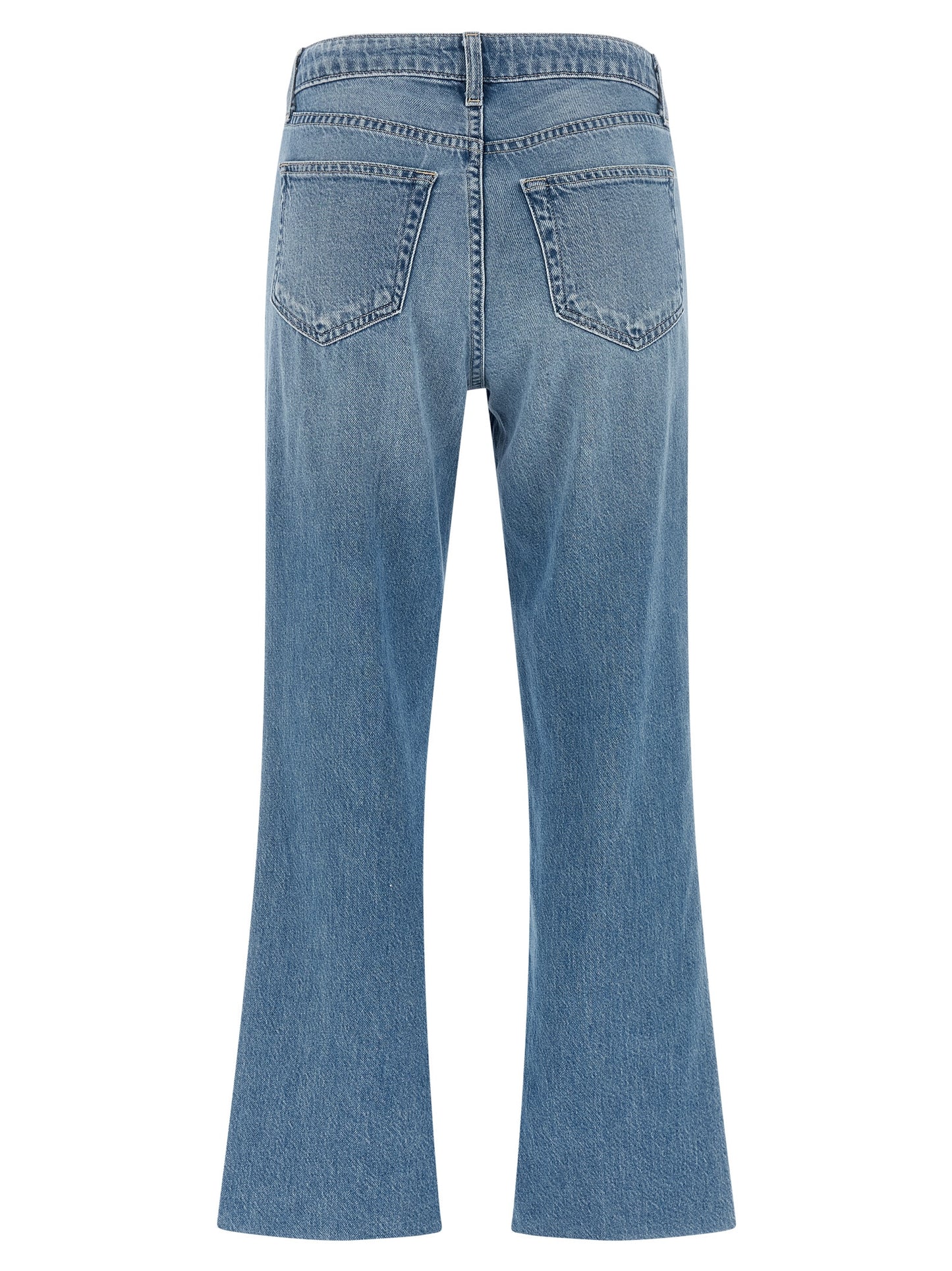 L'Agence Blue Cotton Flared Jeans