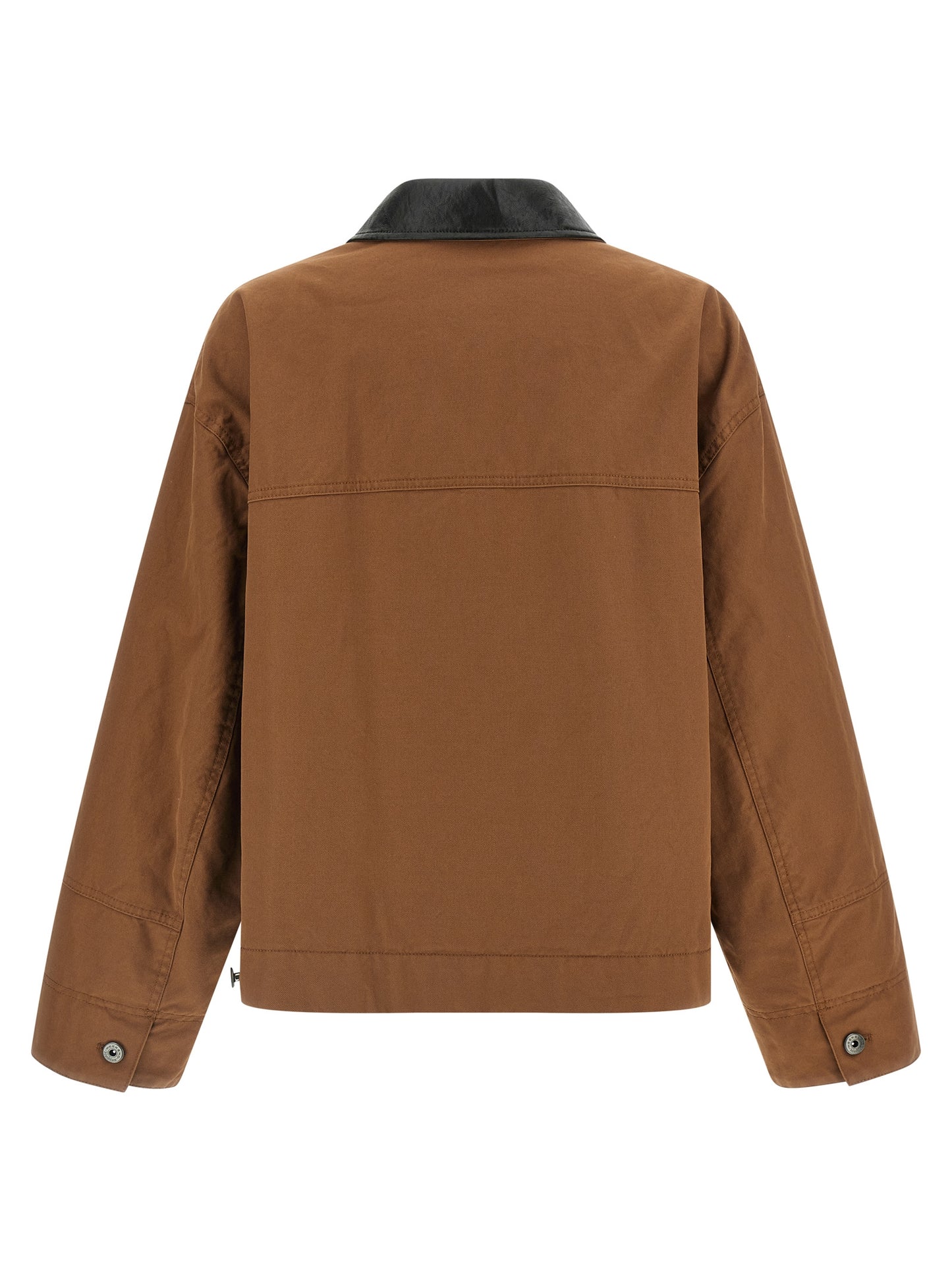 Max Mara Brown Cotton Full-Length Jacket